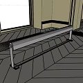 Modern Floor Lamp Interior With Sleek Metal Frame And Warm Illuminating Light