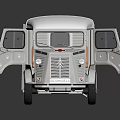 White Citroen Ambulance Model With Open Doors Red Cross Logo And Brown Seats