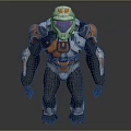 Modern game character sci-fi gorilla sci-fi ape 3d model