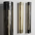 Modern Metal Wall Lamps With Perforated Design In Gold And Black