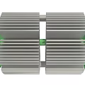 Automotive Parts Green Frame Gray Fins Cooling Component Structure Design