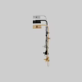 Modern Chrome Shower Faucet with Handheld Sprayer and Adjustable Stand