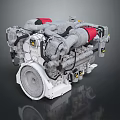modern engine marine engine racing engine 3d model