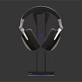 Sleek Headphones On Stand With RGB Lighting And Modern Design Features
