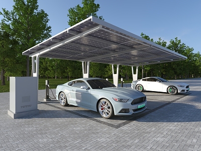 Electric vehicle charging pile special call 3d model