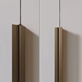 Modern Wardrobe With Sleek White Design Vertical Stripes And Metal Handles