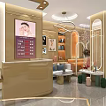 Modern Luxury Jewelry Store Interior With Round Display Cases And Gold Decor