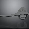 Elegant Polished Modern Metal Door Handle With Keyhole And Reflective Surface