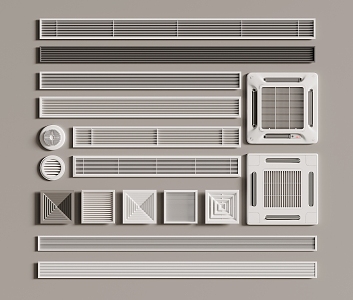 Air conditioning air outlet ceiling air conditioning 3d model