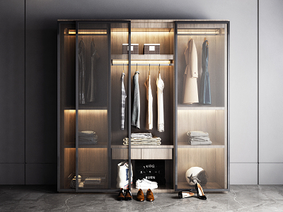 Modern wardrobe model