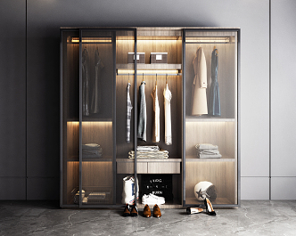 Modern wardrobe 3d model