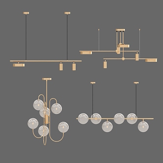 Metal chandelier 3d model