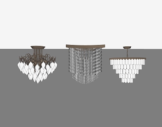 Modern lamps combination fashion chandelier lamps 3d model