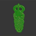 Golden Ornate Jewelry Pendant With Intricate Carvings Circular Hook And Traditional Decorative Patterns