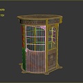 Post lounge guard booth check-in booth daily necessities 3d model