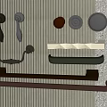 Modern Handle Door Handle Combination 3d model