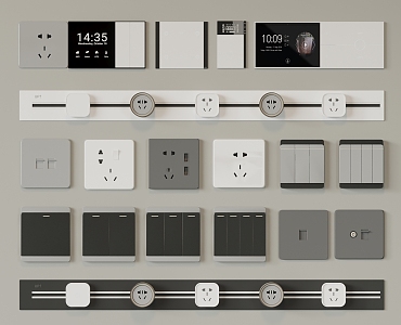 Modern Switch Socket 3d model