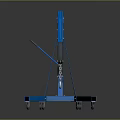 Blue Mobile Functional Utility Vehicle With Hydraulic Lift Arm Chain And Wheels