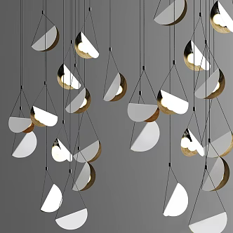 Art Chandelier Metal Chandelier Lobby Chandelier Restaurant Chandelier Minimalist Chandelier 3d model