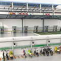 Outdoor Bicycle And Electric Bike Parking Canopy With Charging Stations And Secure Racks