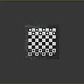 Unique 3D Black And White Layered Chessboard With Arranged Chess Pieces