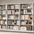 French Simple Bookcase 3d model