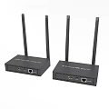 Black Wireless Routers As Daily Electrical Appliances With Four Antennas For Home Internet Use