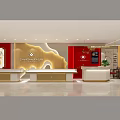 Elegant Modern Jewelry Store Interior With Glass Display Cases Red Decor And White Counter