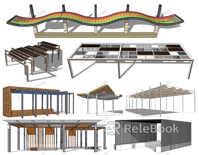 modern gallery shelf model