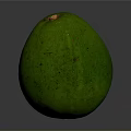 Ripe Green Avocado With Brown Specks And Smooth Surface On Gray Background
