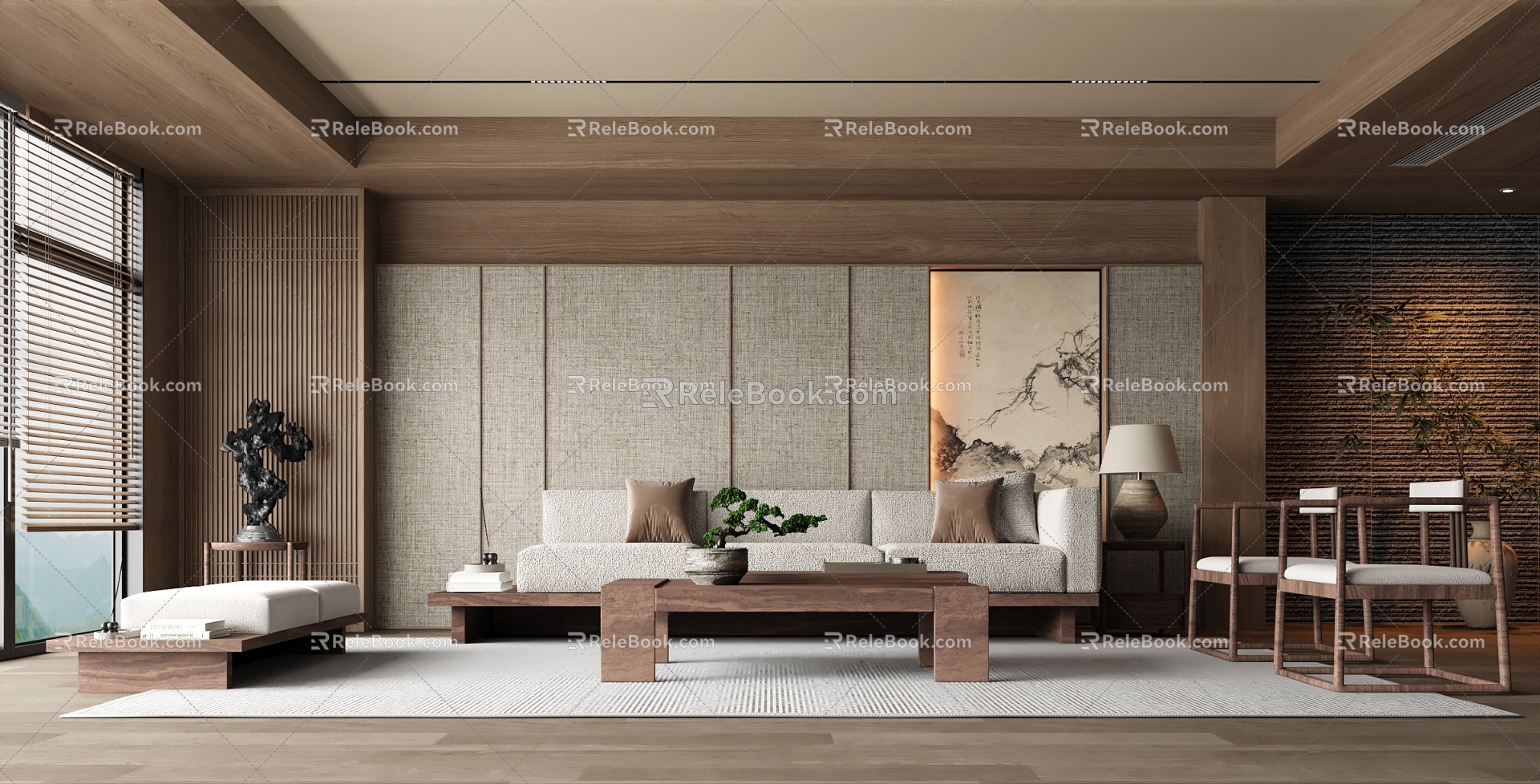 New Chinese Style Living Room Living Room Classical Style Living Room 3d model