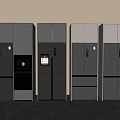 Modern Refrigerators And Freezers With Sleek Design And Multiple Styles 3d model