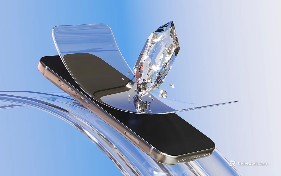 Mobile Phone Transparent Screen Protector With Scratch Resistant Diamond Hardness Design 3d model
