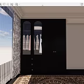 Elegant Modern Wardrobe With Glass Doors Hanging Clothes Folded Layers And Drawers