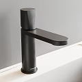 Modern Bathroom Vanity with Lighted Mirror Wall Mounted Sleek Countertop Faucet and Open Shelf Storage