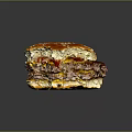 Delicious Juicy Hamburger with Sesame Seed Bun Juicy Beef Patty and Sauces