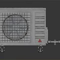 Industrial Air Conditioner Fan With Metal Casing Grille Design Side Vents And Connecting Pipe
