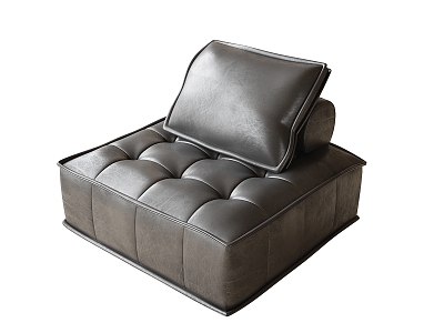 Leather single sofa 3d model