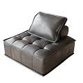 Leather single sofa 3d model