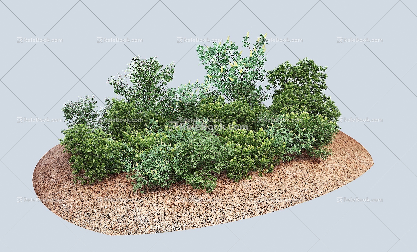 Modern Trees Trees Forest Group Trees Garden Landscape Trees Shrubs 3d model