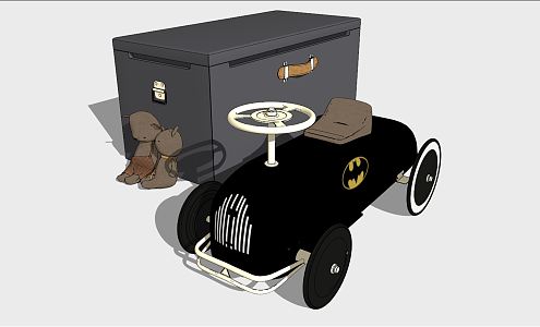 Modern toy car toy car box combination 3d model