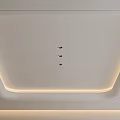 Modern Sleek Ceiling Design With Recessed Lights And LED Strip Lighting