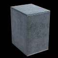 Modern Gray Metal Bookcase With Five Drawers And Textured Surface Black Handles