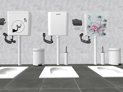 Modern Squat Toilet Bathroom Supplies Combination model