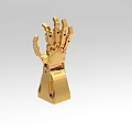 Golden Mechanical Arm For Industrial Equipment Robotic Precision Engineering Design