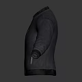 Black Leather Jacket Featuring Zipper Closure Front Pockets And Stand Collar On Dark Background 3d model