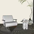 Modern Single Sofa Casual Single Sofa 3d model