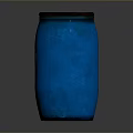 Blue Barrel With Black Lid And Orange Clear Label For Daily Life Supplies