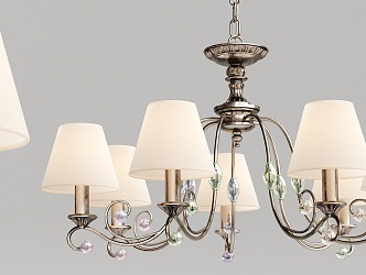 Jianou chandelier metal multi-head chandelier 3d model