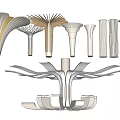 Modern decorative column Special-shaped column Modeling column 3d model